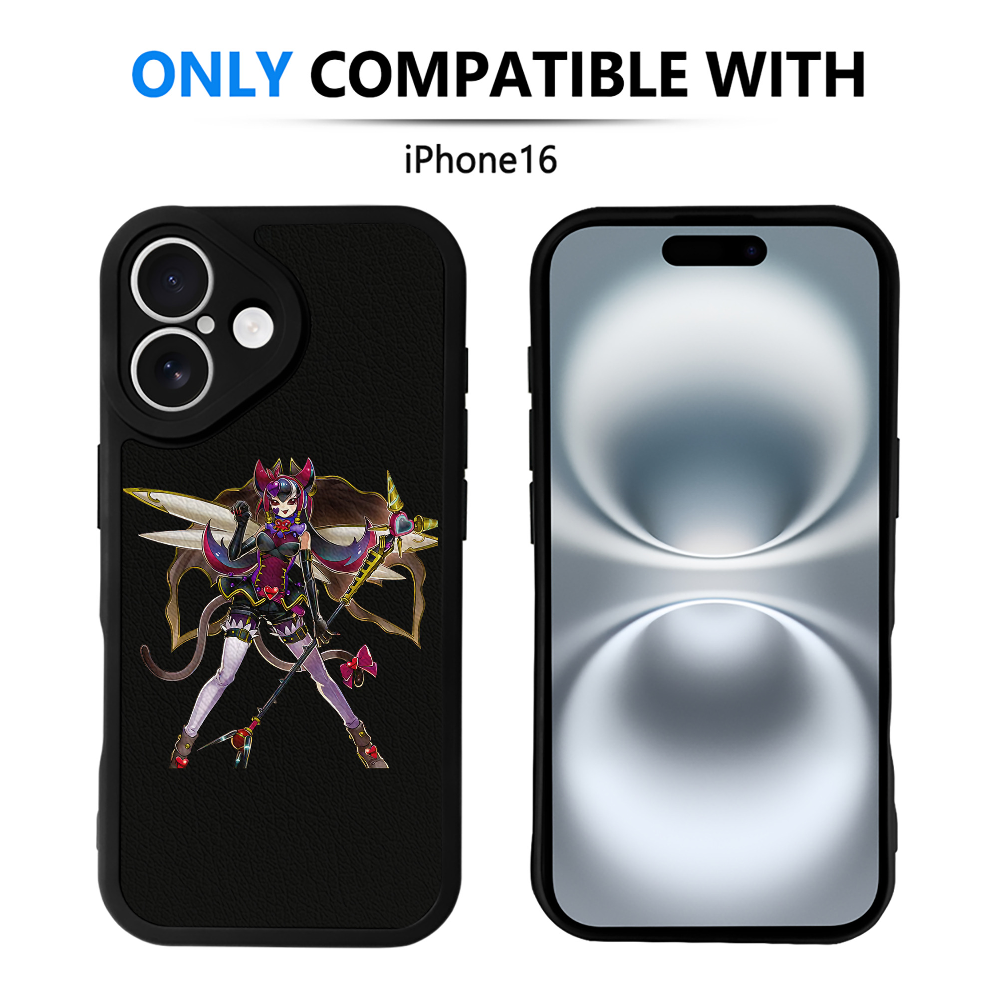 （画像用） 遊☆戯☆王 Yu-Gi-Oh! 【iPhone 16シリーズ対応】シリコンスマホケース（レザー調） 材質：シリコン